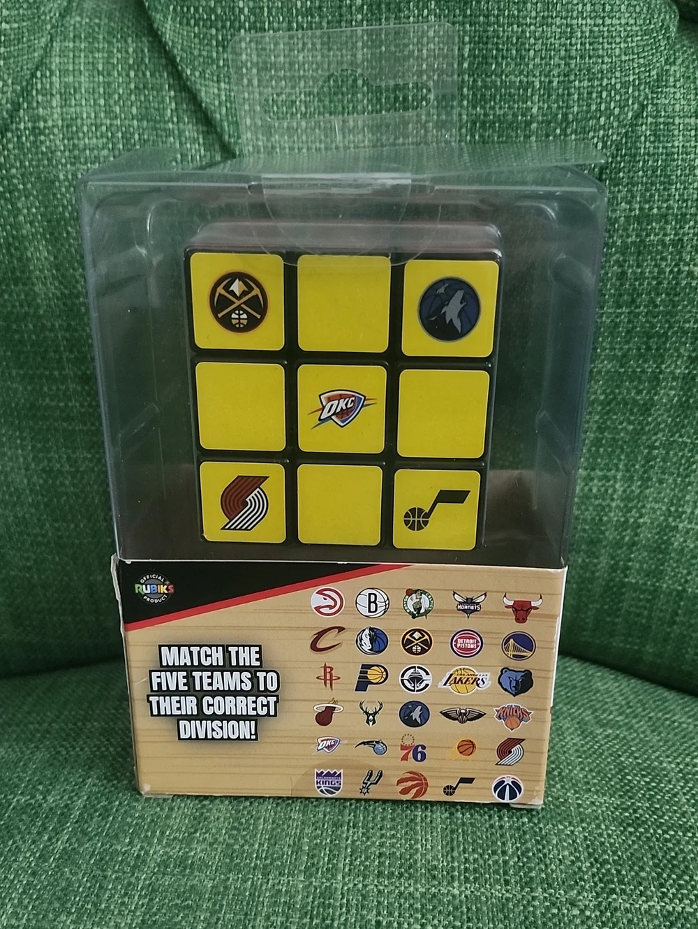 Official Rubik's NBA Divisions Cube - White & Black Logo Faces